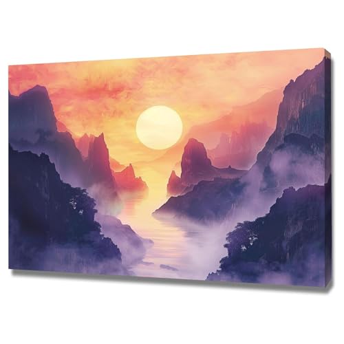 Peinture de paysage sur toile pour transformer un mur blanc vide