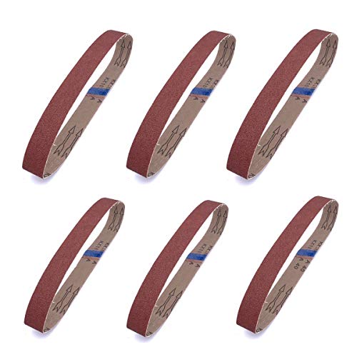 1-1/8-Inch X 21-Inch Sanding Belt,Aluminum Oxide Abrasive Sandpaper For Makita Sander 9030 & 9031, 3 Each Of 40 80 120 150 240 400 Grits,18-Pack #TOP4