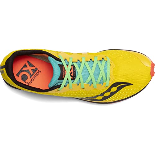 Saucony Tênis de corrida feminino Kilkenny Xc 8 Cross Country, Mutante amarelo, 10.5