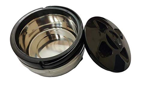 Image of Diamond Crystal Stainless Steel Casserole With Handle, Set of 3, 1200 ml, Steel Silver