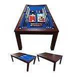 GRAFICA MA.RO SRL Mesa de Billar 7 ft con Plan de Cobertura Incluido Carambola - Medición de 188 x 96 cm Mod. Blue Sky Nuevo
