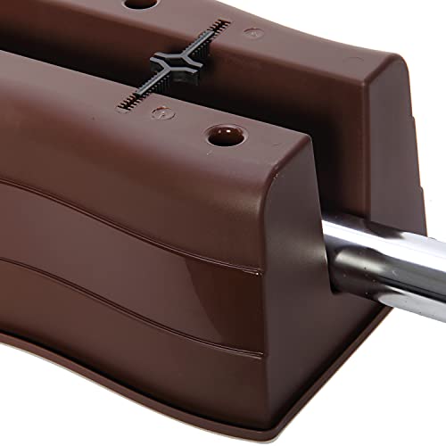 United Frames And Products “Ridge Rail” Long Rectangular Flower Pot, Plant Window Box- Indoor/Outdoor Hanging Rail Planter – Patio, Deck, Balcony, Garden 2 Pack (Brown) #TOP5