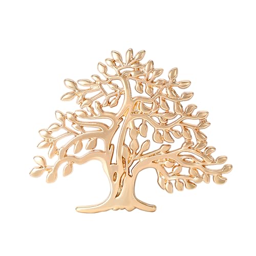 Image of Unimooie Tree of Life Brooch for Women Minimally Designed Tree of Life Brooch Gift Scarf Coat Brooch