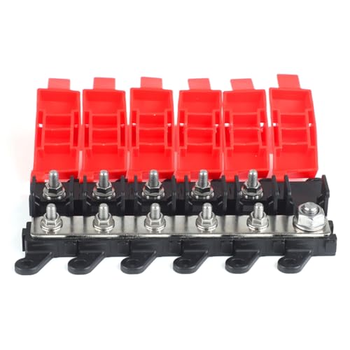 Support fusible midi auto bloc 5 voies 200A haute conductivité