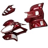 RedCap 2-Piece ATV Body Plastic Fender Front Rear Kit for Taotao ATA110B ATA110B1 Boulder B1 Eagle 110 Coolsports Peace SunL MotoTec Mudcat Kids 110cc ATV Quads (Red)