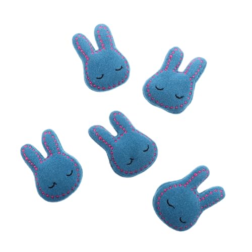 FOMIYES 5個 生地 ウサギ ヘア クリップ バニー 装飾 ウサギ ヘア 耳 ヘア 装