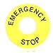 OKUMEYR 10pcs Emergency Stop Push Button Warning Sign for for Safety Equipment Replacement