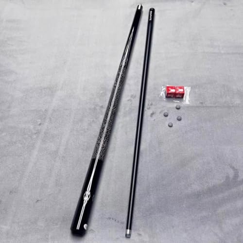 Stecca da biliardo professionale fatta a mano in fibra di carbonio e legno d'acero, 147,7 cm con design snodato a 1/2 per una migliore giocabilità nei giochi di biliardo e biliardo
