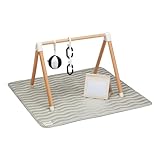 Lalo Baby Gym & Playmat for Babies and Toddlers - Eco-Friendly Sage Playmat - Baby Gym & Accessories is Easy to Assemble & Clean - Go from Tummy Time to Story Time