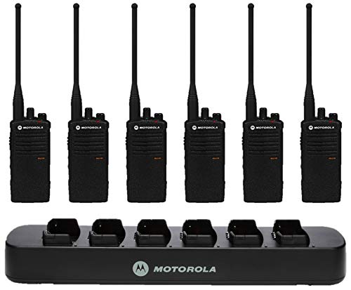 6 RDU4100 - UHF 4 Watt 10 Channel Heavy Duty Two Way Radios 1 RLN6309 6 Radio Charger