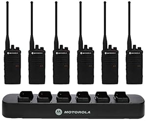 6 RDU4100 - UHF 4 Watt 10 Channel Heavy Duty Two Way Radios 1 RLN6309 6 Radio Charger