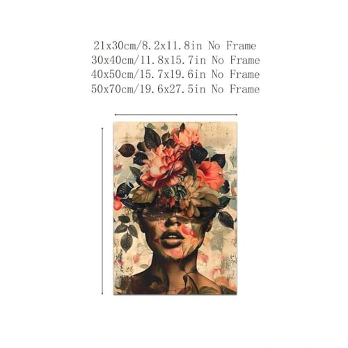 Impression sur toile de qualité supérieure tableau femme abstraite