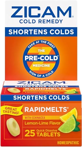 Zicam Cold Remedy RapidMelts Lemon-Lime Flavor - 25 Ct., Pack of 5