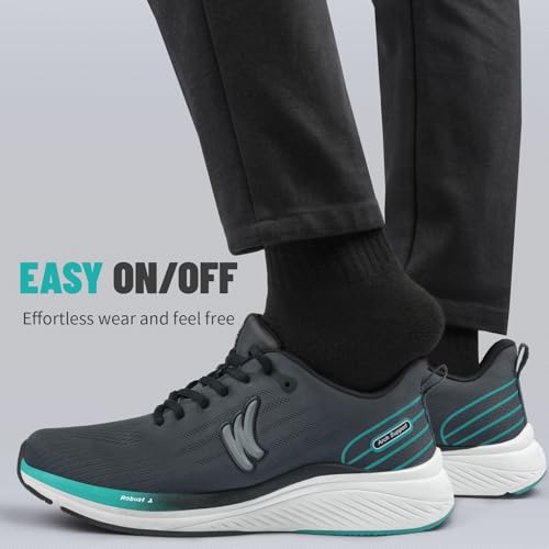 Image of Walking Shoes Men for Plantar Fasciitis, Orthopedic Shoes with Arch Support, Lace Up Non-Slip Men's Road Running Shoes