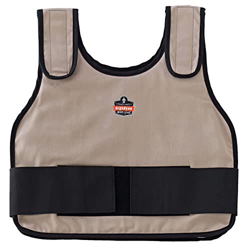 Replacement Vest for Ergodyne Chill Its 6230, Vest Only, Cooling Ice Packs Sold Separately, Khaki, Large/ Extra Large (6235)
