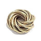 Möbii Fidget Ball (Solid Color): Quiet Mobius ADHD Anxiety Stim Stress Relief Toy Tool for Home Travel Office or Desk (Medium, Half, Champagne)