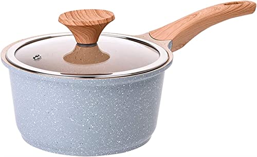 YQBUER Wok Milk Pan Cooking Pot Saucepan Milk and Butter Warmer Nonstick Sauce Pan Small Pot with Lid Milk Pan Sauce Pan
