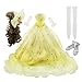 Set di parrucche di gonna Scarpe Calze Accessori Set completo per 1/3 BJD Dolls Bambole snodate a sfera 21-23 pollici 60 cm (Yellow)