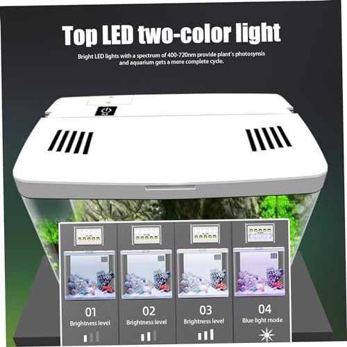 13-Gallon-Aquarium-Starter-kits-Small-Fish-Tank-with-3-Layer-Filter--LED-Light-Clear-Acrylic-Desktop-Fish-Tank-with-Self-Cleaning-System-Home-Decor-for-Betta-Fish-Shrimp-Goldfish