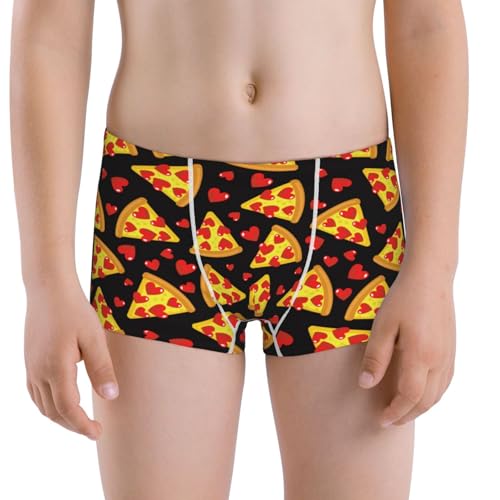 Boys' Cotton Boxer Brief Soft Underwear-Cartoon Pizza