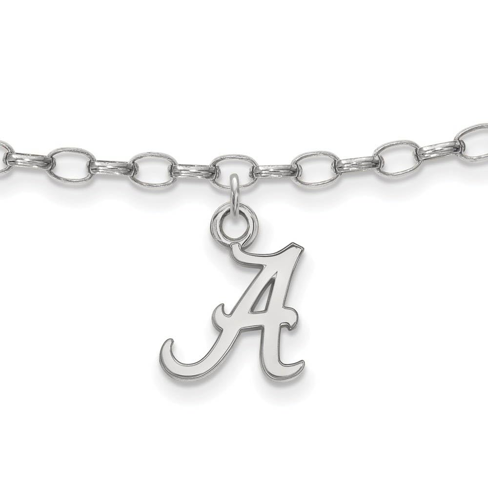 LogoArt Sterling Silver University of Alabama Anklet, 9 Inch