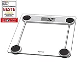 Báscula electrónica de cristal con panel de lectura LCD