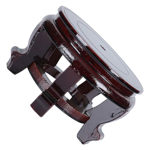 TOYANDONA Soporte para Macetas Redondo de Madera de Alta Densidad 10 CM Diámetro X 10 CM Alto Base Resistente para Plantas y Jarrones Estante Decorativo para Interiores y Exteriores