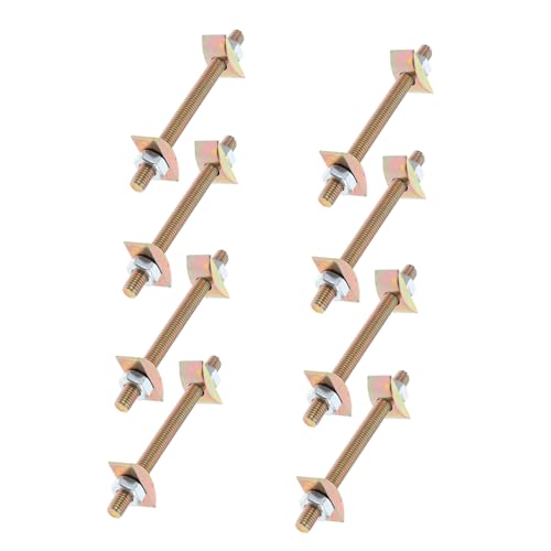 OKUMEYR 8Pcs Stainless Steel Bed Connectors for Furniture Assembly Design for Enhanced Stability and Versatile Application Home Settings