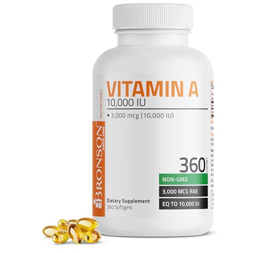 Bronson Vitamin A 10,000 IU Premium Non-GMO Formula Supports Healthy Vision & Immune System and...