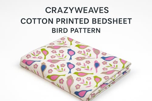Image of CRWAYWEAVES Khadi Cotton Bed Sheet for Single Bed Cover Single bedsheet 100% Soft Cotton flatsheet (60 inchx90 inch) Multi Color flatsheet for Summer and Winter
