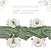 IVAPUPU 2 Pcs Cheesecloth Christmas Table Runner - 10ft Sage Green Boho Gauze Cheese Cloth Table Runners for Baby Shower Decoration Wedding Party Summer Garden Farmhouse