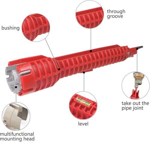 8 in 1 Multifunctional Kitchen Faucet Sink Basin Wrench, Basin Wrench Plumbing Tools,Multi-Purpose Plumbing Tools Faucet Plumbers Wrenchs for Pipe and Tub Drain Removal Nut Wrenchs (PACK OF 1)