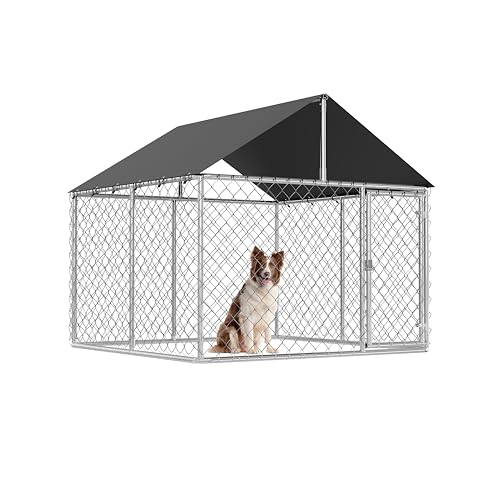 Petony Large Outdoor Dog Cage, Heavy Duty Dog Kennel House