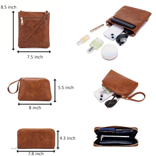 Set de Bolsos Hobo y Cartera para Mujer 4 Piezas miniatura 6