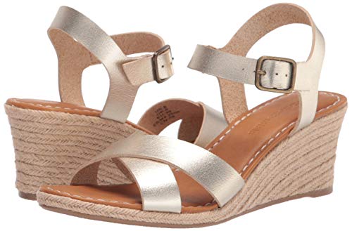 Image of Amazon Essentials Women's Espadrille Wedge Sandal with Adjustable Buckle, Elastic Strap