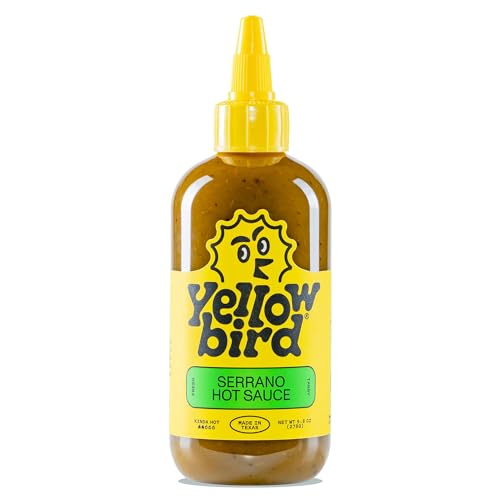 Yellowbird® Classic Serrano Hot Sauce 9.8 oz. Pantry Size (Kinda Hot | 1 Bottle | Made in Texas)