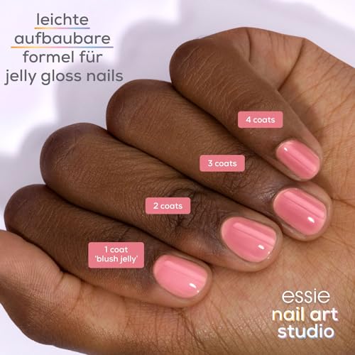 essie Nagellack ̶ Nr. 60 blush jelly, Nagellackfarbe in Rosa, essie jelly gloss Kollektion, 13,5 ml
