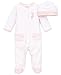 Little Me Baby-girls Newborn Prima Ballerina Footie and Hat, White/Pink, 6 Months