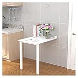 GHHZZQ Mesa de Comedor Plegable Un Multiusos Mesa Abatible de Pared Escritorios Flotantes Ahorro de Espacio Estante de Almacenamiento por Cocina Restaurante (Color : White, Size : 75x45cm)