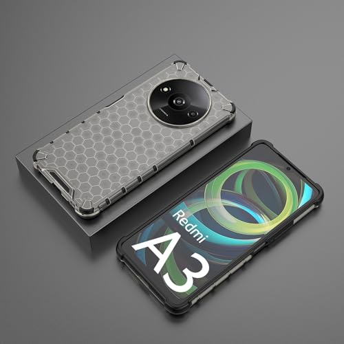 Image of Glasgow Back Case Cover Compatible with [ Mi Redmi A3 4G / Poco C61 4G ] (Stylish Design) - Black