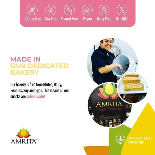 Amrita Nut Free Vegan Protein Bars (12 CT PK of 3) | Sunflower Butter & Jelly 15g Plant-Based Protein Bar | Peanut-Free, Gluten Free, and Dairy-Free | No Added Sugar, Healthy Snacks for Kids/Adults - Thumbnail 7