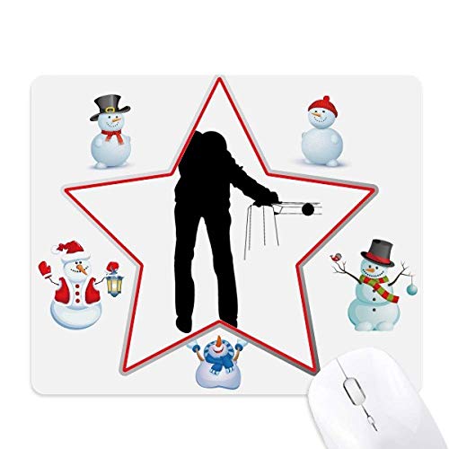 Tapis de souris de Noël bonhomme de neige fini les tapis qui glissent sur le bureau