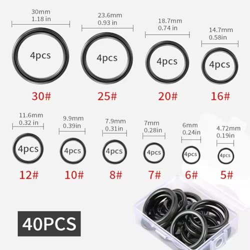 Kit de reparación para cañas con 26-40 piezas de anillas cerámicas miniatura 3