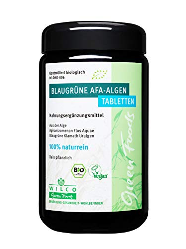 WILCO Bio AFA Algen 600 Presslinge - 100% naturreines Nahrungsergänzungsmittel für körperliche Fitness und ein gesteigertes Wohlbefinden