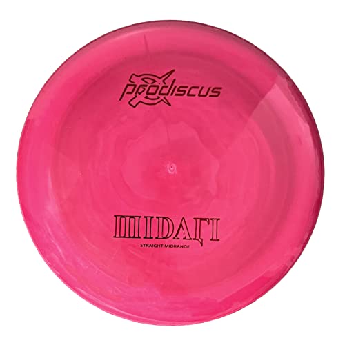 Midari Straight Disc Golf Midrange in Ultrium Plastic for All Disc Golfers by Prodiscus (Colors Vary)
