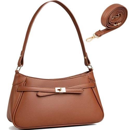 Myhozee Handtasche Damen Umhängetasche Klein - Elegant Crossbody Bag Damen Mit 2 Schultergurten Tasche Schultertasche Handbags Top Zip Hobo Shoulder Bag für Frauen Womens Dating Party Einkaufe