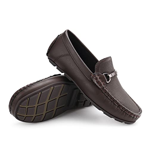 JABASIC Kids Penny Loafer Casual Slip-On Moccasin Flats Boys Dress Shoes - Image 6