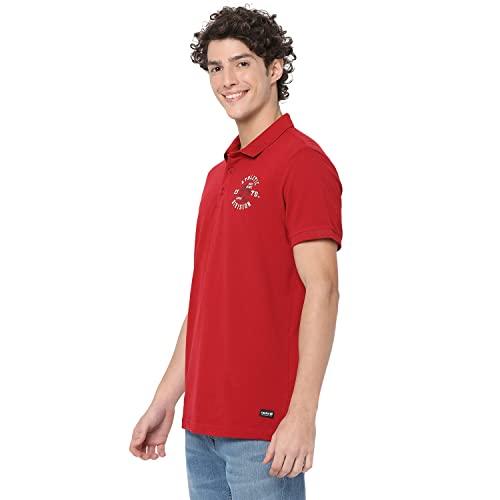 Image of Spykar Men's Cotton Solid Slim Fit T-Shirt