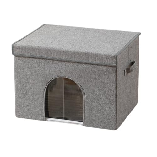 DrivExペット冷却ハウス 夏用 ひんやり冷感 猫ハウス 犬小屋 8kg以内中・小型犬用 ペットひんやりマット 360°全方位冷却 熱中症・暑さ対策 接触涼感 耐用性 防水 折り畳める 冷えマット 繰り返し利用可能 屋外、屋内用 (グレー)