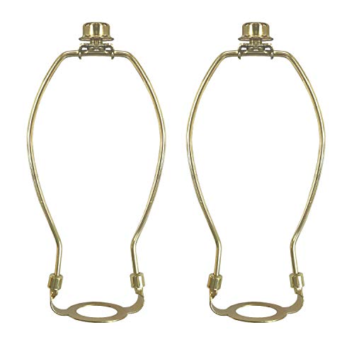 Image of Royal Designs Heavy Duty E26 UNO Socket Lamp Harp Polished Brass 11 inch, Set of 2